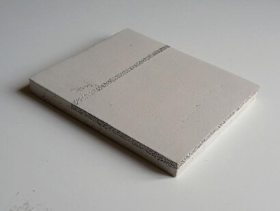 Sightings: Anna-Bella Papp, Anna-Bella Papp, occasionally an apricot fell to the ground, 2014, Clay, 11 1/8 x 9 5/8 x 1 in. (28 x 24.5 x 2.5 cm). Courtesy of the artist and Stuart Shave / Modern Art, London. Alternate view of occasionally an apricot fell to the ground, 2014