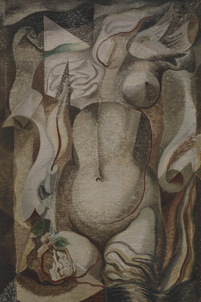 L'armatura. André Masson (Balagny-sur-Oise 1896-Parigi 1987), 1925, olio su tela, cm 80,6 x 54. Venezia, collezione Peggy Guggenheim, 76.2553. Foto di David Heald © André Masson by SIAE 2016