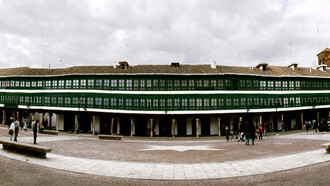 Plaza Mayor de Almagro (Ciudad Real), Castilla, La Mancha, 1990, España 