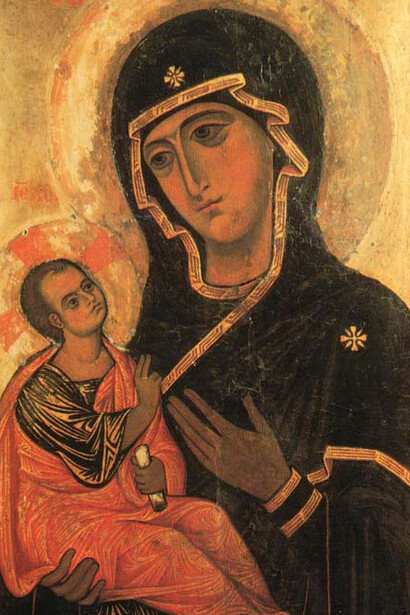 Santa Maria di Grottaferrata, tavola bizantineggiante, sec. XII-XIII