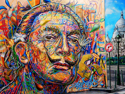 Salvador Dalì mural in Santa Barbara