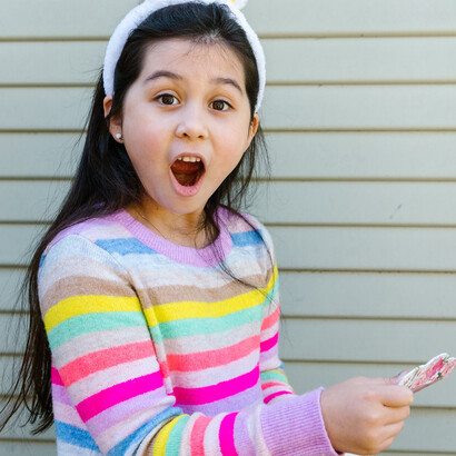 Reação após ter uma boa surpresa