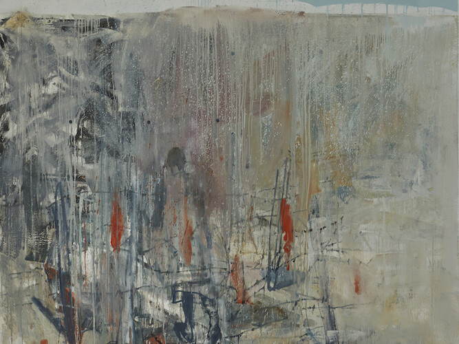 Cesare Lucchini, a very routh path, 2014, oil on canvas, 190 x 201,5 cm