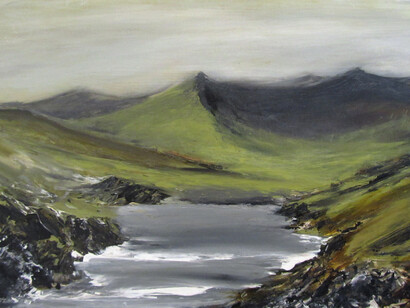 Sarah Evans ‘ Anglesey II’ oil on panel 2015 