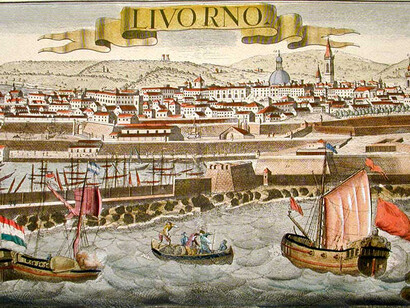 Una stampa di Livorno antica