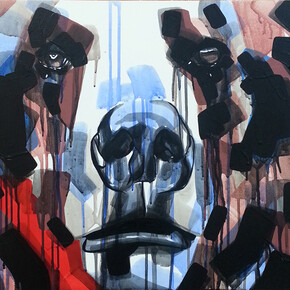 Chad Hasegawa, Jourdy, Acrylic on wood panel, 24″ x 18″