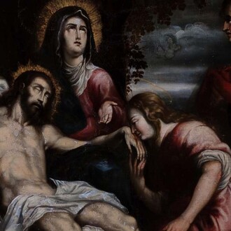 Anónimo, La piedad, s. XVII. Cortesía del Museo Pedro de Osma