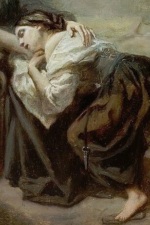 "Una familia desafortunada (o el suicidio)", óleo sobre lienzo, Octae Tassaert, 1852