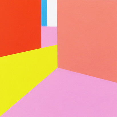 Martha Hughes, Scene 60, Acrylic on Panel, 12 x 12, 2013