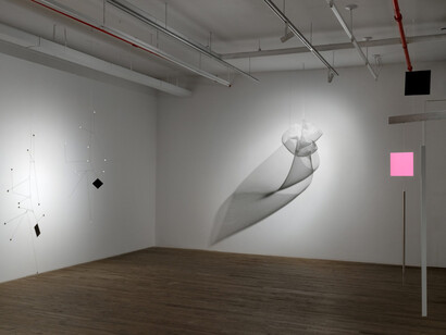 Bruno Munari, Macchine inutili (Useless machines), exhibition view. Courtesy of kaufmann repetto