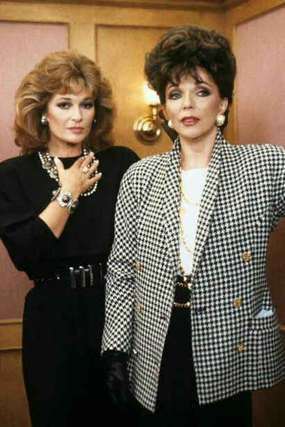 Stephanie Beacham and Joan Collins from "Dynasty"