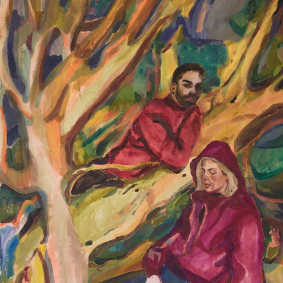 Repetition - Rooted in That Earlier Grief I, 2019, Acrylic on canvas, 180 x 140 cm. Courtesy of Huxley-Parlour Gallery