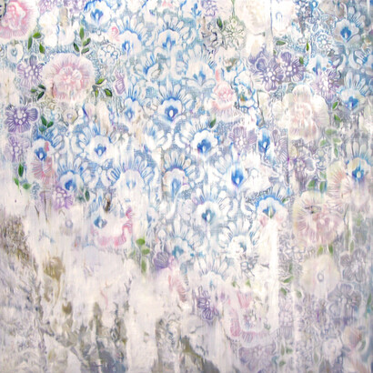 Calendula,
2020,
oil on canvas,
130 x 130 cm. Courtesy of the Artist and Gallery Baton