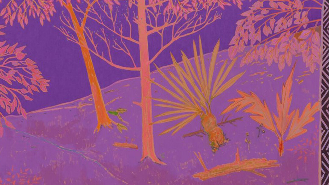 John McAllister, serenest clamor sultry, 2016 Oil on canvas 182,9 x 426,7 cm 72 x 168 inches