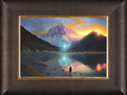 Scott Musgrove, Gelatinous Splendour, 2023, oil on board, 28x39.4 cm, copyright the artist. Courtesy the artist and Dorothy Circus Gallery, London