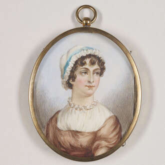 Anonymous, Miniature portrait of Jane Austen, 19th century. Courtesy of Morgan Museum