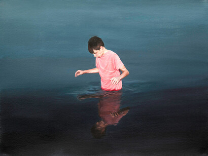 Patrick Redmond, The Reflection, oil on paper, 57 x 75 cm