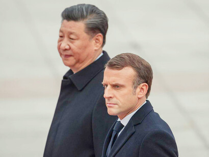 Xi Jinping, presidente de la República Popular China, Emmanuel Macron, presidente de Francia