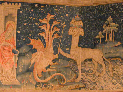 La bestia del mare, arazzo dell'Apocalisse, Angers