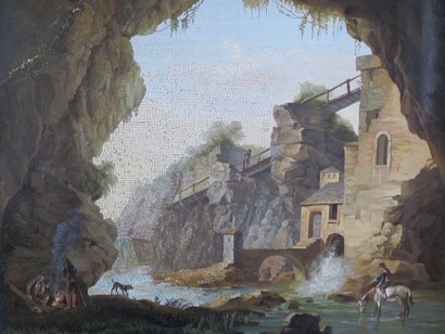 Grotta a Tivoli, micromosaico romano, 1817, Hermitage