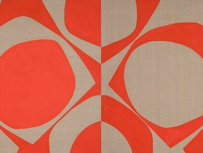 Patrick Scott, Rosc Diptych, Acrylic on canvas, 122 x 121.5 cm each panel, Collection Irish Museum of Modern Art, Donated by the artist, 2013