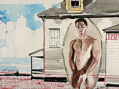 First Draft (#1707), 2019, Oil on gessoed paper, 22 x 30 inches; Courtesy of ClampArt, New York City © Jack Balas