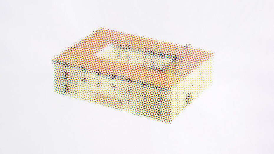 Jorge Macchi - Suspension points 03 2018, acrylic on paper, Diptych: 140 x 140 cm each. Photo Ela Bialkowska, OKNO Studio