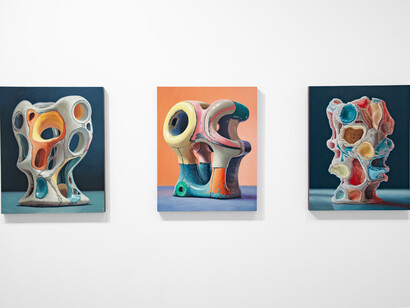 Varios artistas, Neo-Nueva York, vista de exhibición. Cortesía de la Galería Yusto / Giner 