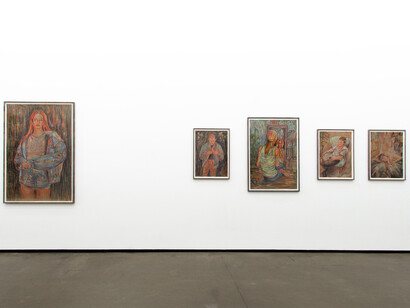 Ulrike Theusner, Passagiere der nacht, exhibition view. Courtesy of Galerie Eigen + Art