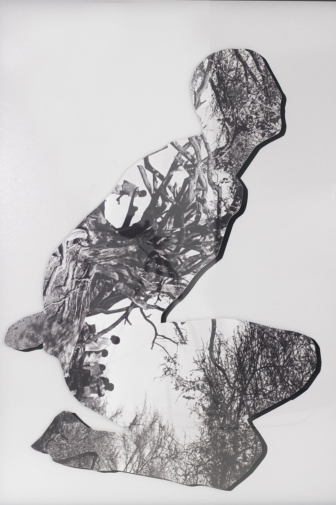 Reza Aramesh, Action 143-1, 2015, B&W print on fiber paper, mounted on archival board and framed in walnut wood, 68 x 50 x 2.5 in, Edition of 3, 1AP. Photo by Brian Buckley