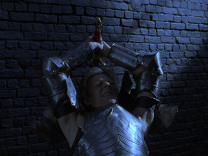 Jan Fabre, Lancelot (2004), still, 16 mm film, 8’17”, © Angelos bvba, courtesy the artist and Ronchini Gallery