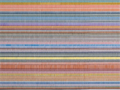 Santiago Montoya, Latitude, 2013, Paper money and stainless steel, 150 x 206 cm
