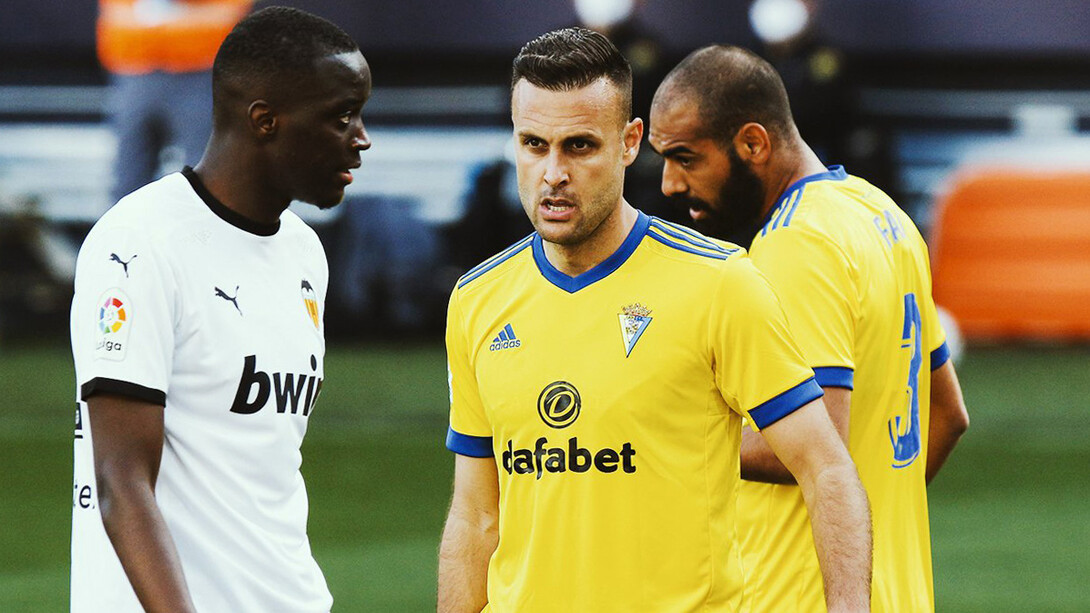 El central del Cádiz fue protagonista de un incidente con Diakhaby, defensor del Valencia, que le acusó de racista