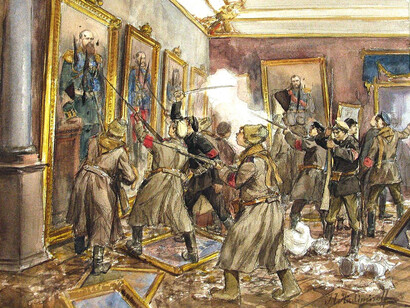 Ivan Alekseevich Vladimirov, Vandalismo en el Palacio de Invierno en diciembre de 1917
