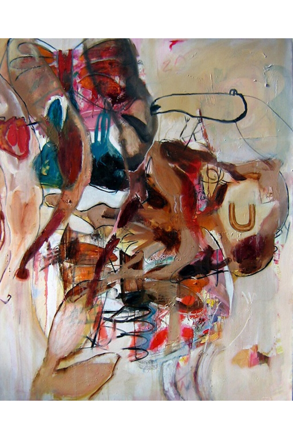 Lydia Janssen, "Left Leg Down", oil on canvas, 58 x 46 inches, 2007
