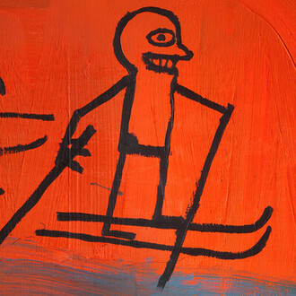 Jean-Michel Basquiat, Skifahrer (skier) (detail), 1983. Mit freundlicher genehmigung von Hauser & Wirth