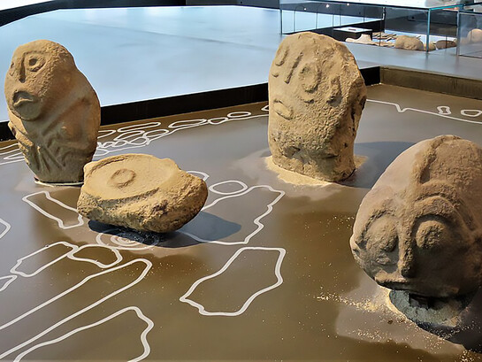 Lepenski Vir, a prehistoric site on the banks of the Danube in Serbia, provides evidence that the local culture had developed social organization, architecture, and art more than six thousand years ago