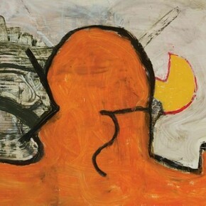 Webster, Chuck, The Wizard (Trust the Wizard), 2013, Oil and spray paint on panel, 48 x 36 inches, 121.92 x 91.44 cm