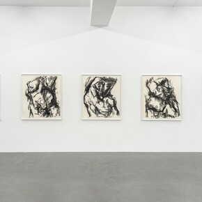William Tucker, Charcoal Drawings, Installation view. Buchmann Galerie, 2017