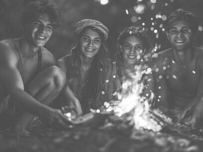 Aquel petardo en mi mano, en las afueras de la iglesia de los Ángeles, bastó para que mis amigos y yo tomáramos conciencia del riesgo que conlleva perseguir un fuego desatado.    Jóvenes festejeando el fin de año