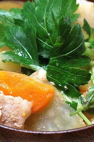 A comforting miso soup made with tender slices of pork and a mix of fresh vegetables, simmered in a savory miso broth. This nourishing soup blends rich umami flavors with hearty ingredients for a satisfying and gut-friendly meal