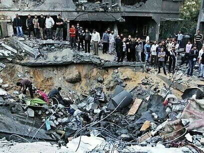 Lors des attaques israéliennes sur la bande de Gaza en novembre 2012, photographie prise par Zahed Al-Kilani, de l'agence de presse Fars 