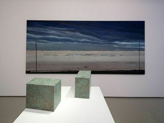 Installation views of work by Robert Marsden and Jock McFadyen, image © Philip Sayer (2014) courtesy of Marsden Woo Gallery