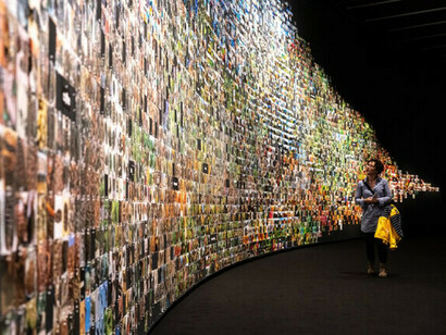 Trevor Paglen, photograph of the installation "From 'Apple' to 'Anomaly'"