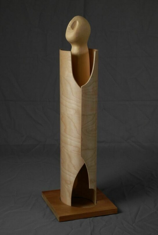Jeremy Comins, Unfolded #6, 2013, Wood, 32” x 6” x 6”