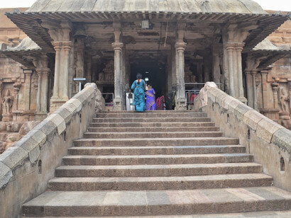 Stairs leading to sanctorium