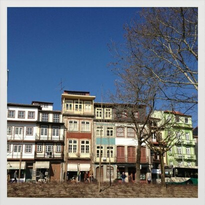 Guimarães. Casas de cores
