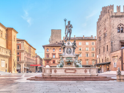 Plaza de Neptuno en Bolonia, Italia