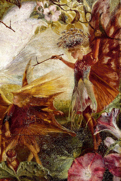 John Anster Fitzgerald, La persecución del ratón blanco (c. 1870, detalle)