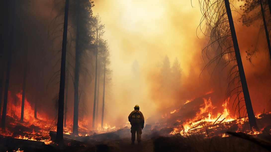 In the face of escalating nature wildfires exacerbated by the climate crisis, firefighters play a crucial role in mitigating the impact of climate change through their heroic efforts to combat and control these devastating blazes